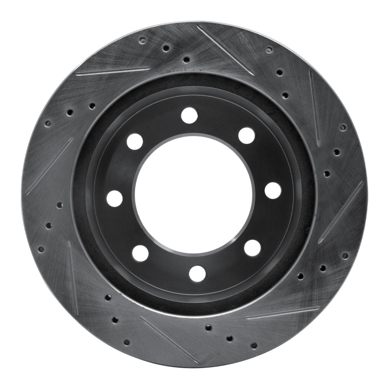 Picture of R1 00-02 Dodge Ram 3500 Front Left Drilled & Slotted Silver Brake Rotor