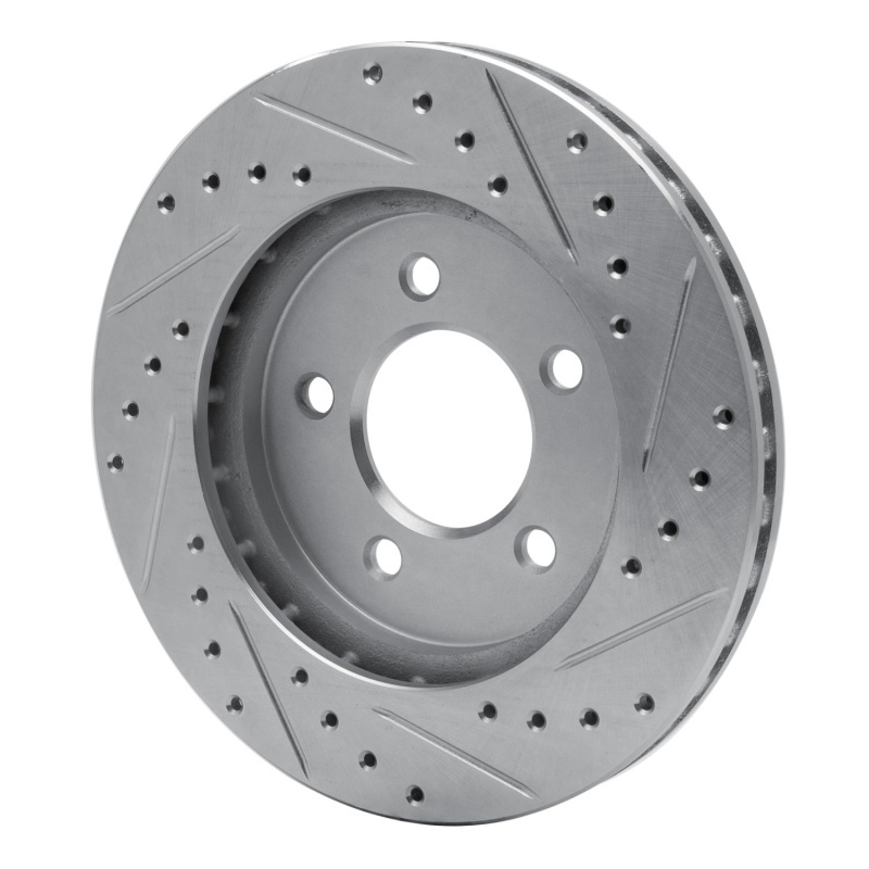 Picture of R1 91-02 Chrysler Grand Voyager Front Left Drilled & Slotted Silver Brake Rotor
