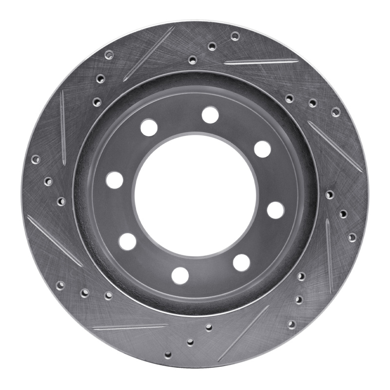 Picture of R1 00-02 Dodge Ram 3500 Front Right Drilled & Slotted Silver Brake Rotor