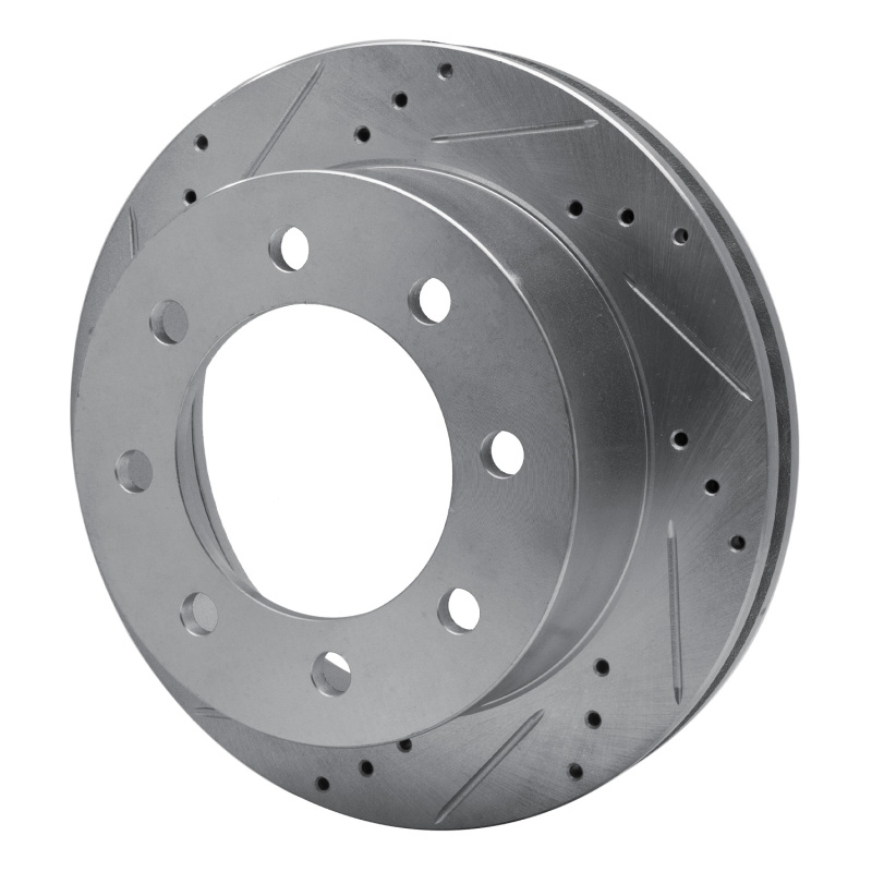 Picture of R1 00-02 Dodge Ram 3500 Front Left Drilled & Slotted Silver Brake Rotor