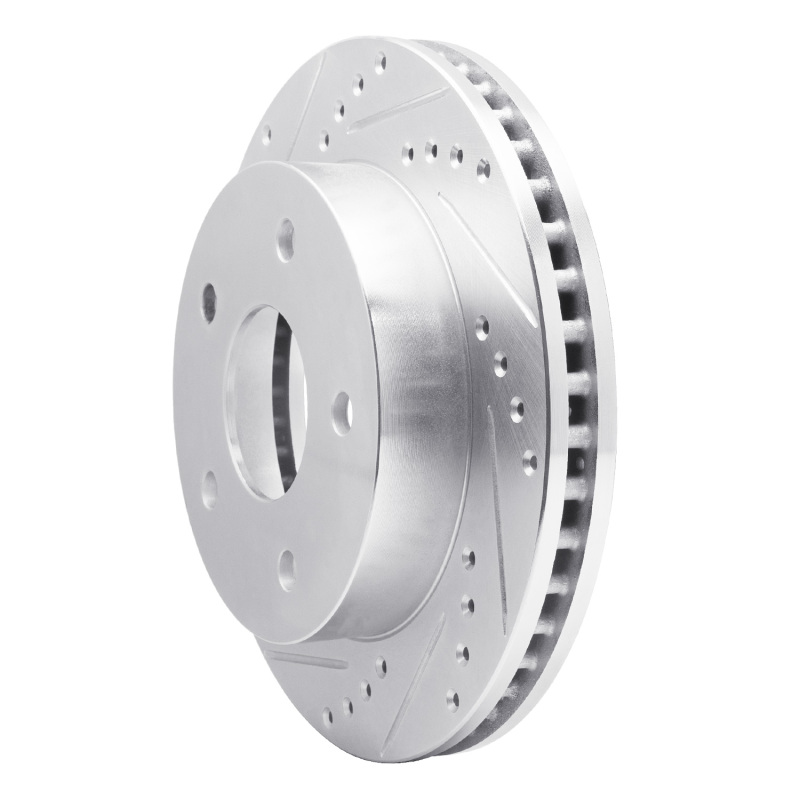 Picture of R1 00-02 Dodge Ram 1500 Pickup Front Left Drilled & Slotted Silver Brake Rotor