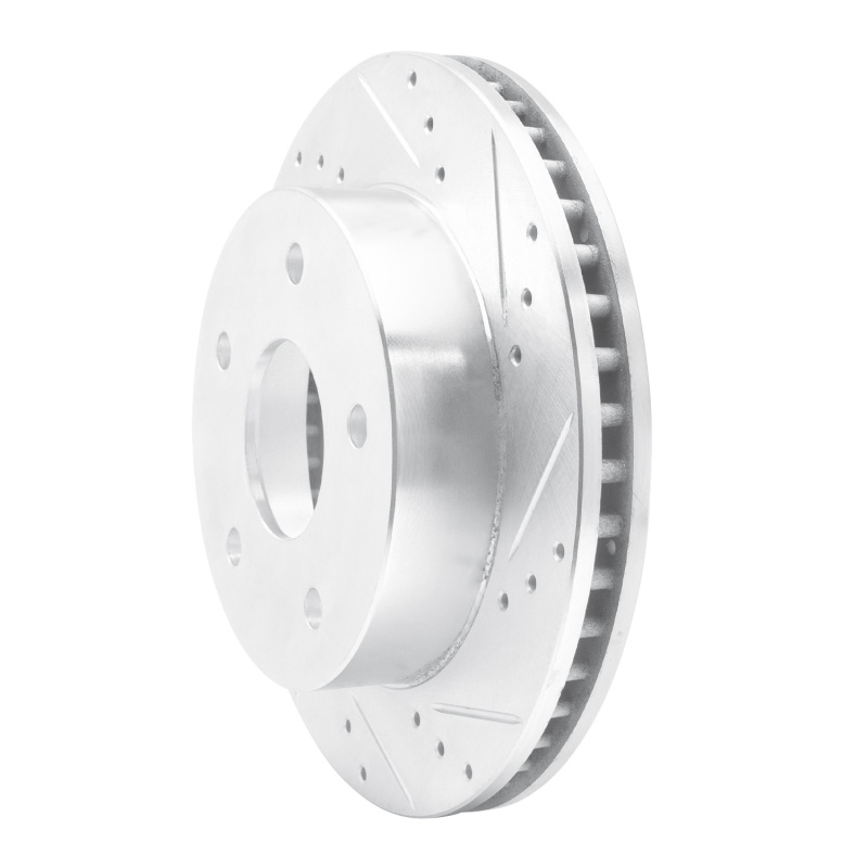 Picture of R1 00-01 Dodge Ram 1500 Pickup Front Right Drilled & Slotted Silver Brake Rotor