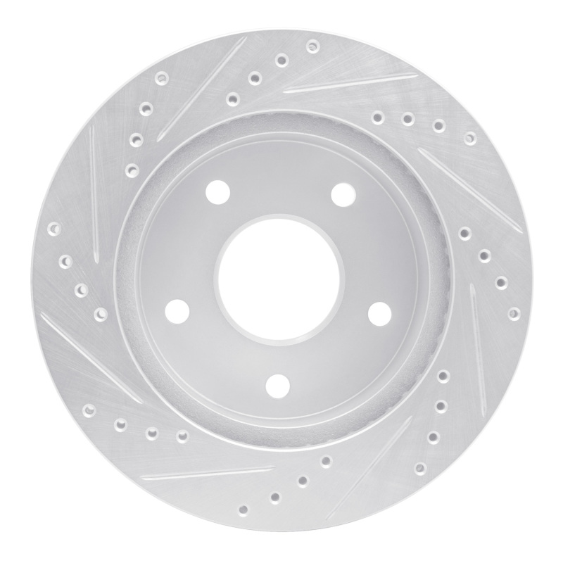 Picture of R1 00-02 Dodge Ram 1500 Pickup Front Right Drilled & Slotted Silver Brake Rotor