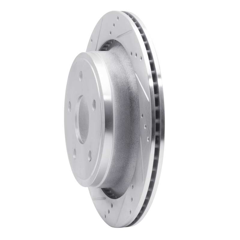 Picture of R1 02-24 Chrysler ASPEN Rear Left Drilled & Slotted Silver Brake Rotor