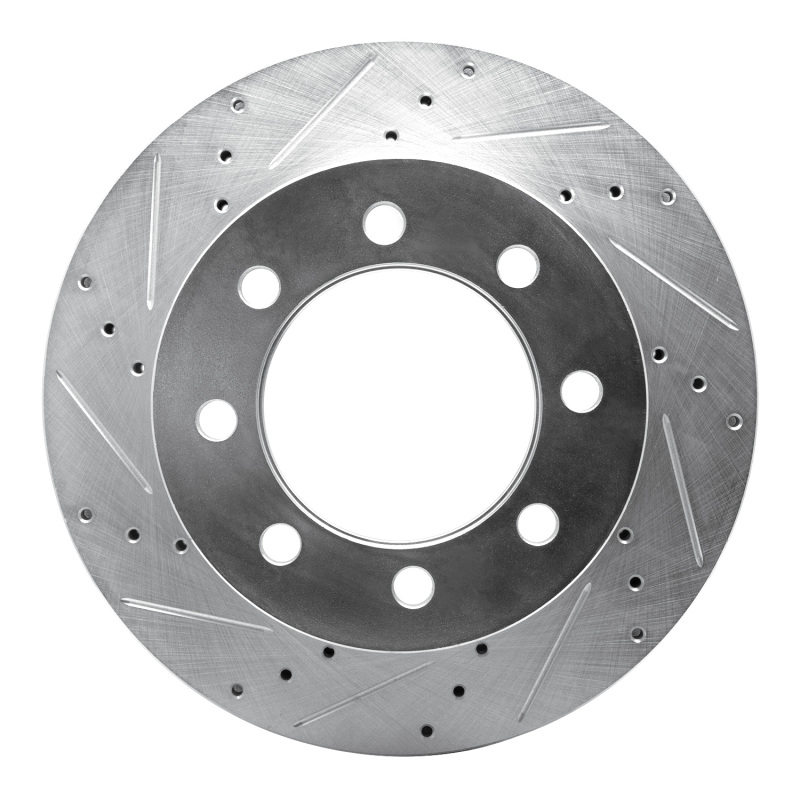 Picture of R1 03-08 Dodge Ram 2500 Front Left Drilled & Slotted Silver Brake Rotor