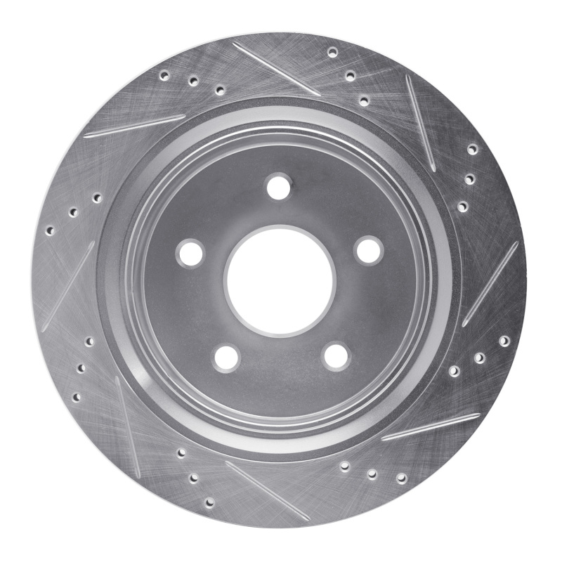 Picture of R1 02-24 Chrysler ASPEN Rear Left Drilled & Slotted Silver Brake Rotor