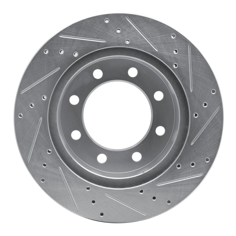 Picture of R1 03-08 Dodge Ram 2500 Front Left Drilled & Slotted Silver Brake Rotor