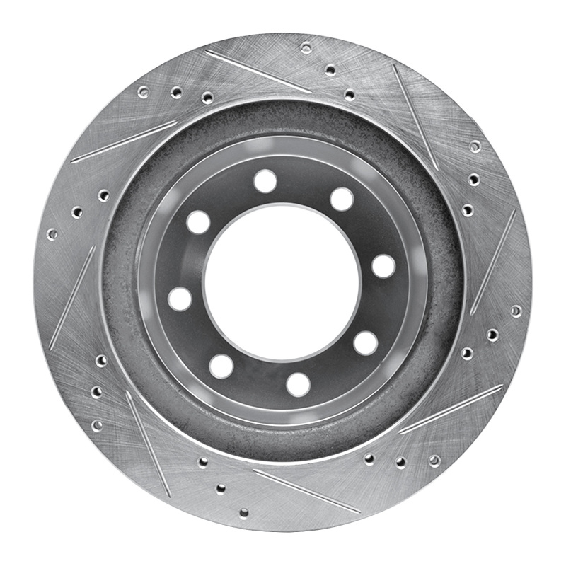 Picture of R1 03-08 Dodge Ram 2500 Rear Left Drilled & Slotted Silver Brake Rotor