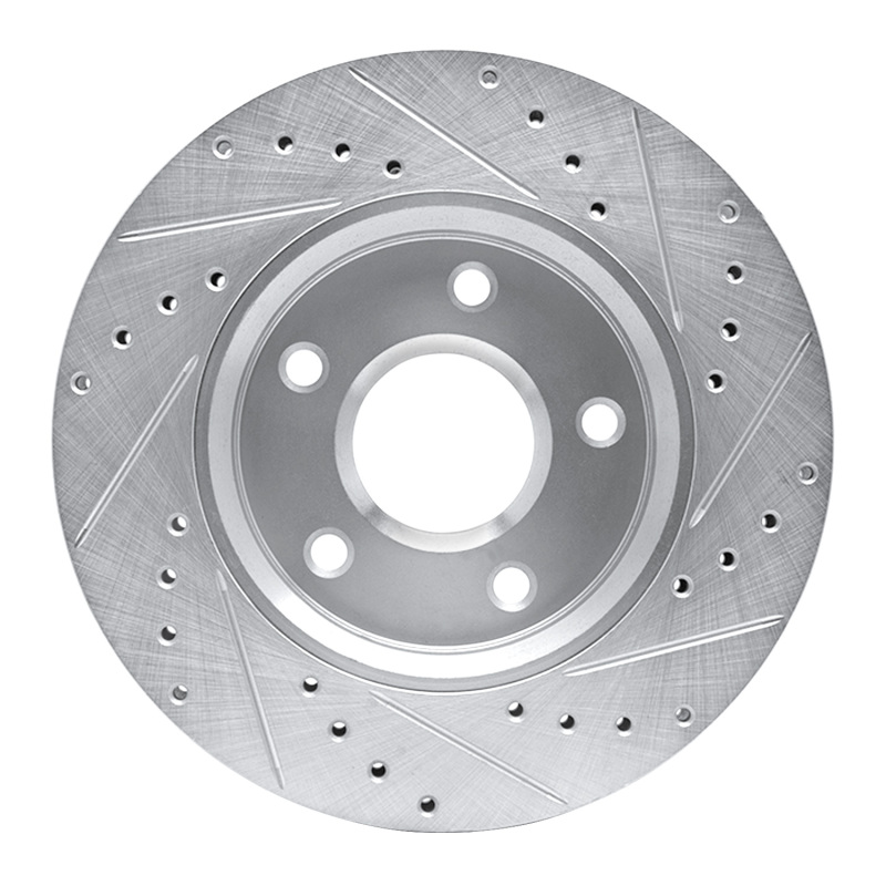 Picture of R1 08-16 Chrysler Town & Country Front Left Drilled & Slotted Silver Brake Rotor