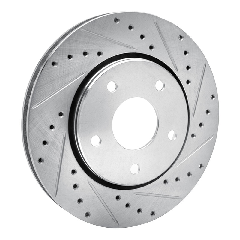Picture of R1 08-16 Chrysler Town & Country Front Right Drilled & Slotted Silver Brake Rotor