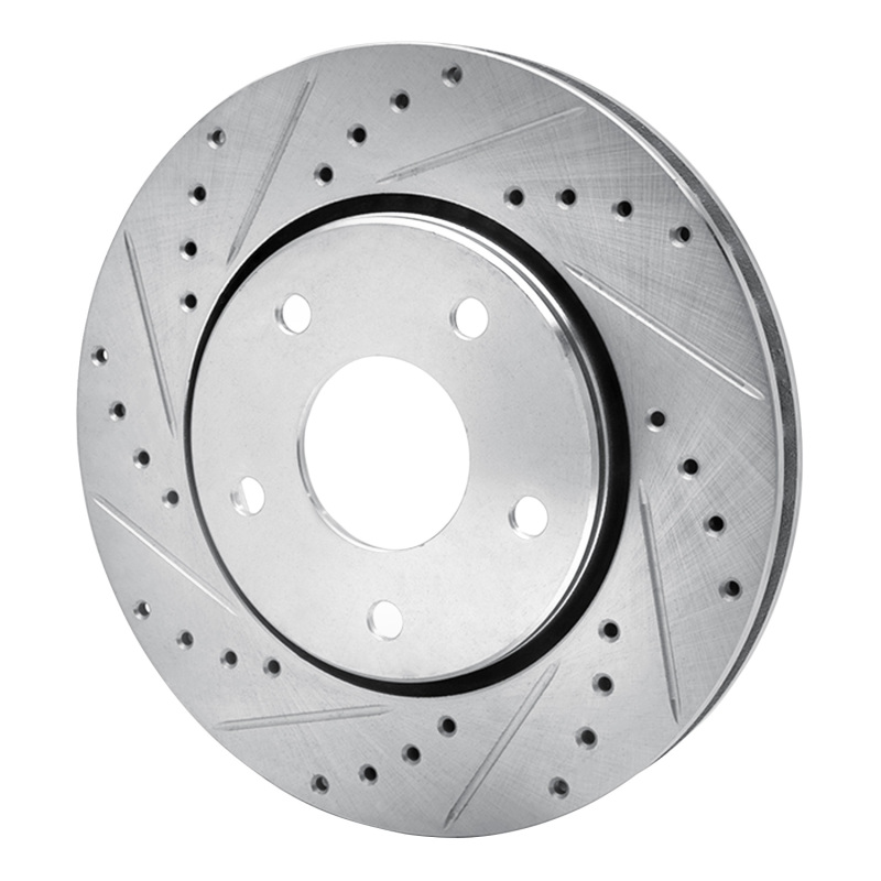 Picture of R1 08-16 Chrysler Town & Country Front Left Drilled & Slotted Silver Brake Rotor