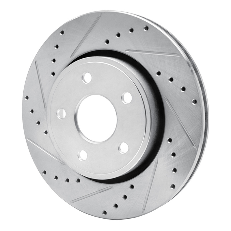 Picture of R1 05-10 Jeep Commander Front Left Drilled & Slotted Silver Brake Rotor