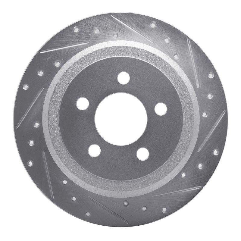 Picture of R1 07-12 Dodge Nitro Rear Right Drilled & Slotted Silver Brake Rotor