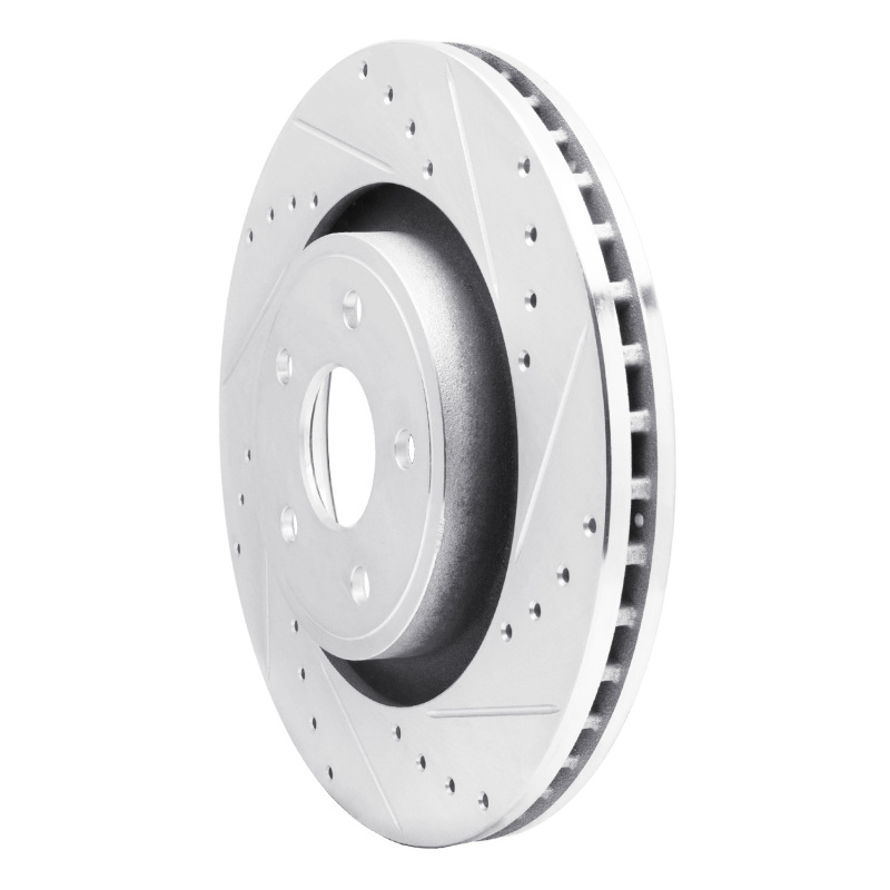 Picture of R1 06-10 Jeep Grand Cherokee Front Right Drilled & Slotted Silver Brake Rotor