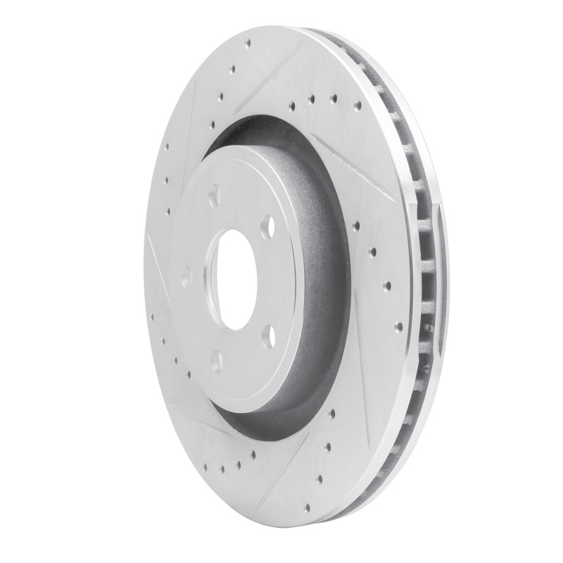Picture of R1 06-10 Jeep Grand Cherokee Front Left Drilled & Slotted Silver Brake Rotor