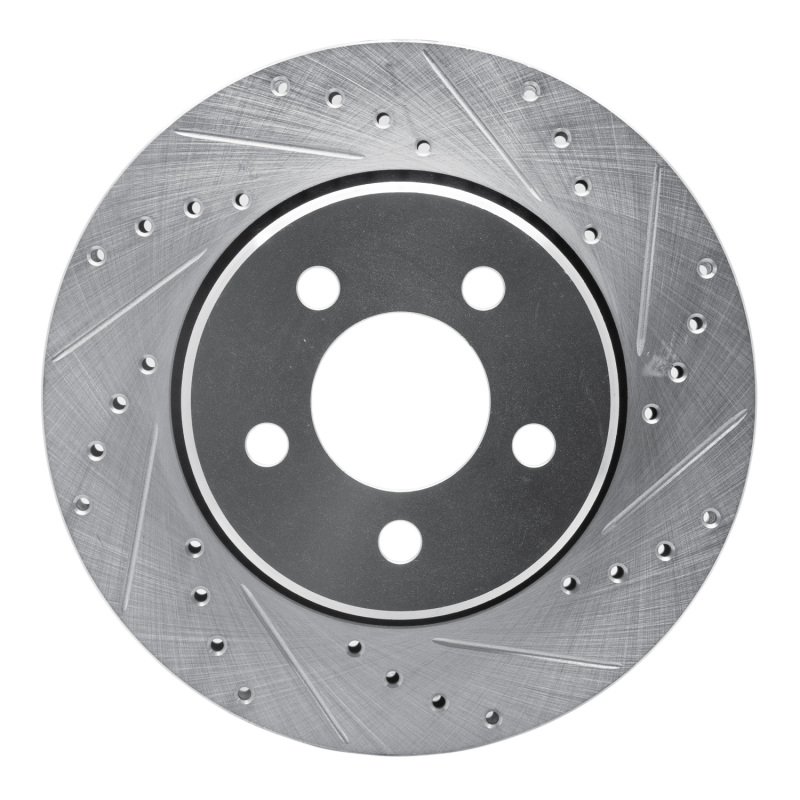 Picture of R1 07-12 Dodge Nitro Front Right Drilled & Slotted Silver Brake Rotor