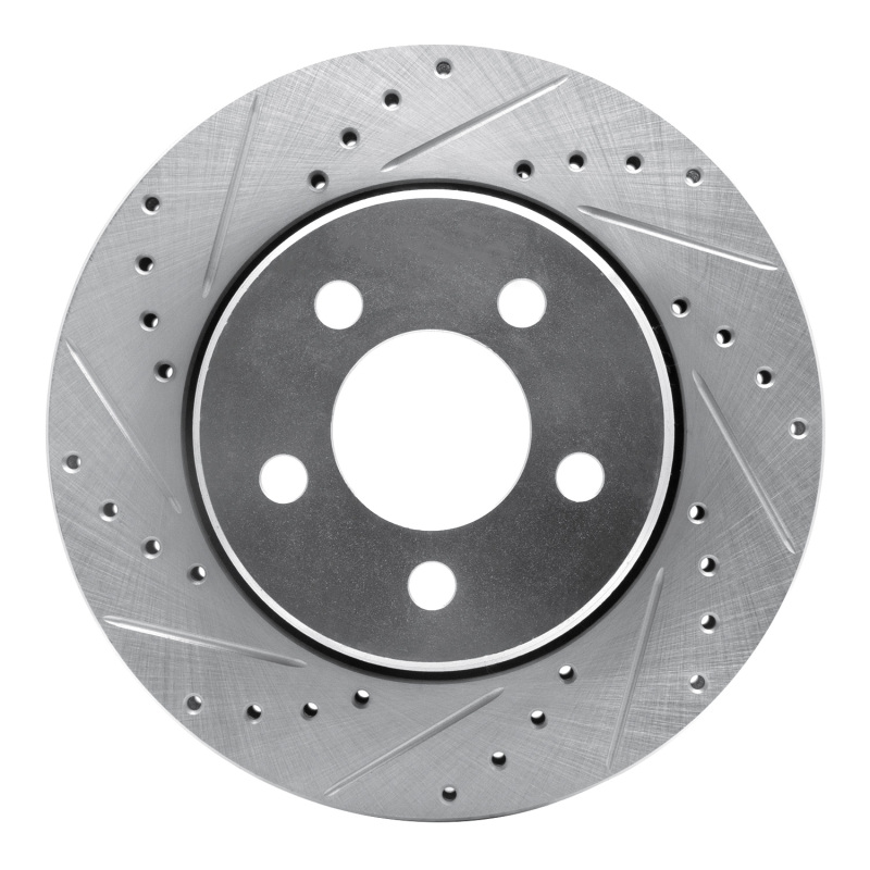 Picture of R1 07-12 Dodge Nitro Front Left Drilled & Slotted Silver Brake Rotor