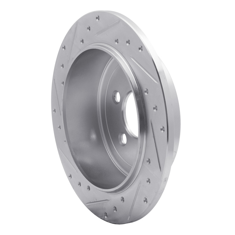 Picture of R1 07-12 Dodge Nitro Rear Right Drilled & Slotted Silver Brake Rotor