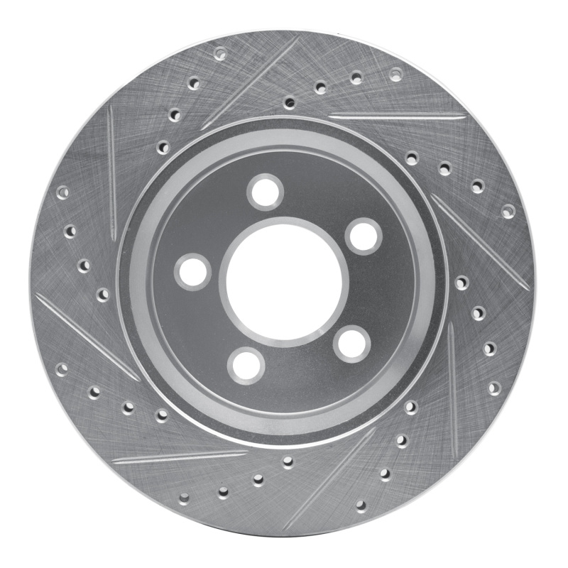 Picture of R1 07-12 Dodge Nitro Front Right Drilled & Slotted Silver Brake Rotor