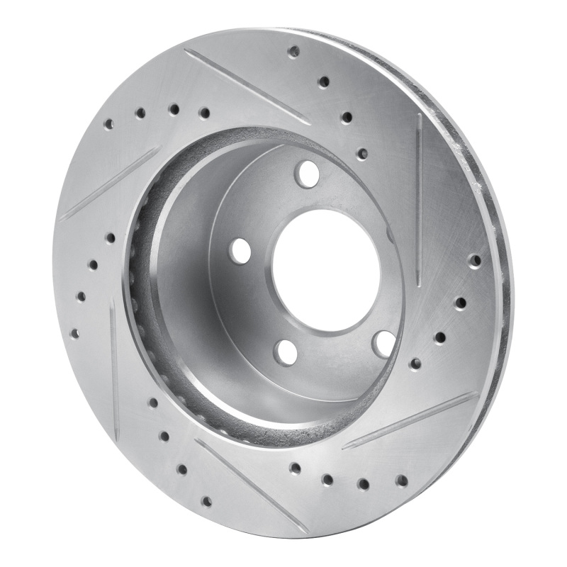 Picture of R1 90-99 Jeep Cherokee Front Left Drilled & Slotted Silver Brake Rotor
