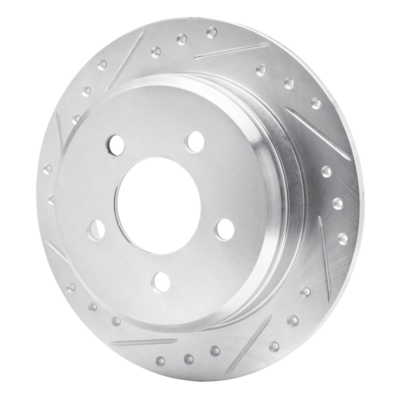Picture of R1 93-98 Jeep Grand Wagoneer Rear Left Drilled & Slotted Silver Brake Rotor