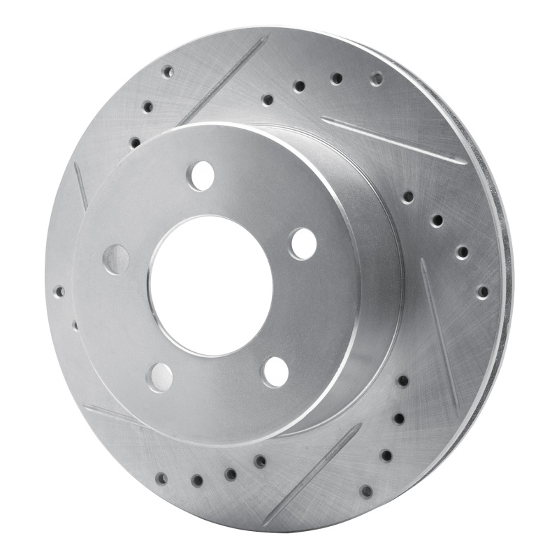 Picture of R1 90-99 Jeep Cherokee Front Left Drilled & Slotted Silver Brake Rotor
