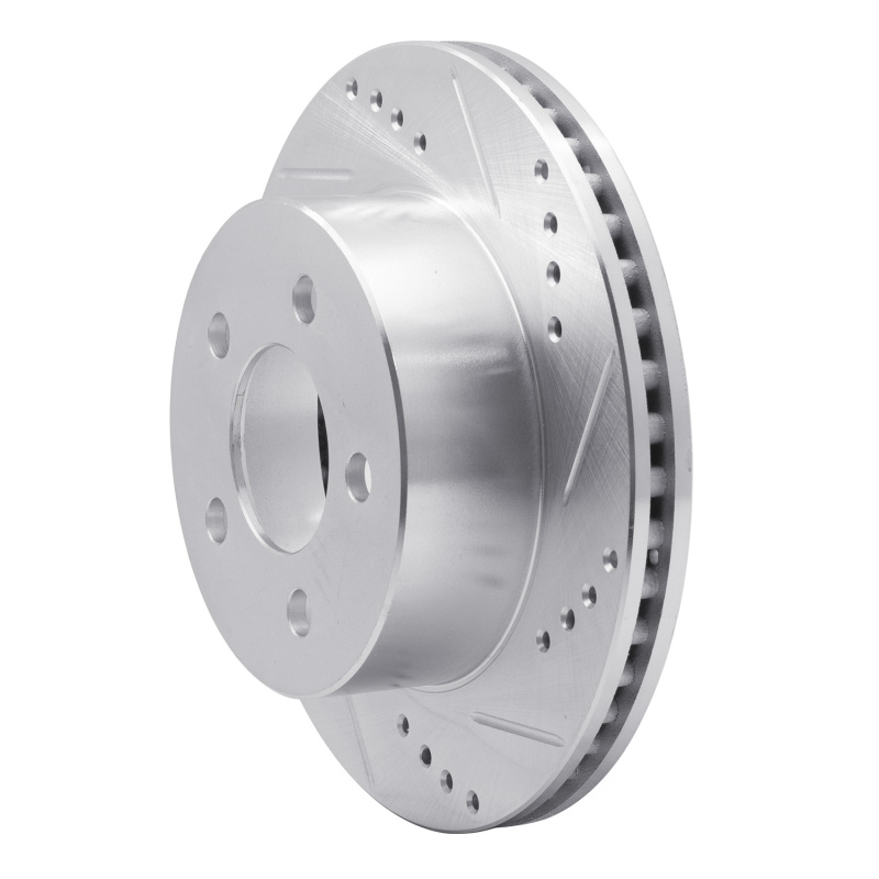 Picture of R1 99-06 Jeep TJ (Canada - See Wrangler for US) Front Right Drilled & Slotted Silver Brake Rotor
