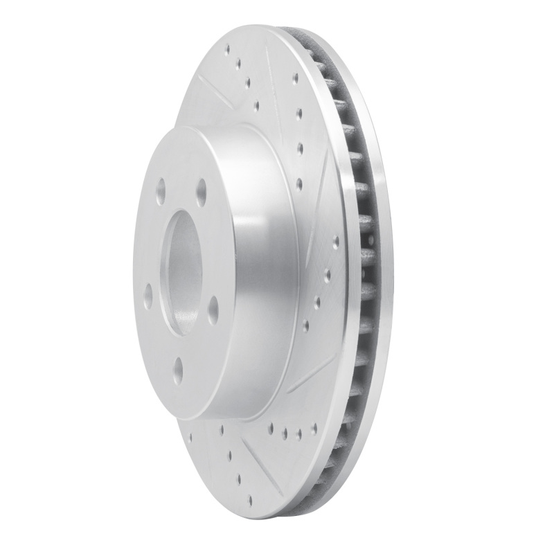 Picture of R1 02-07 Jeep Liberty Front Right Drilled & Slotted Silver Brake Rotor