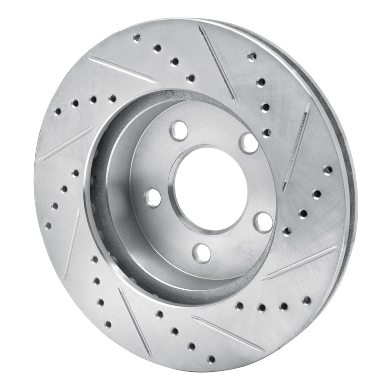 Picture of R1 02-07 Jeep Liberty Front Left Drilled & Slotted Silver Brake Rotor