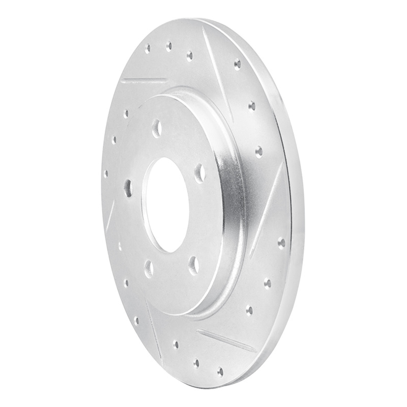 Picture of R1 94-99 Buick Regal Rear Right Drilled & Slotted Silver Brake Rotor