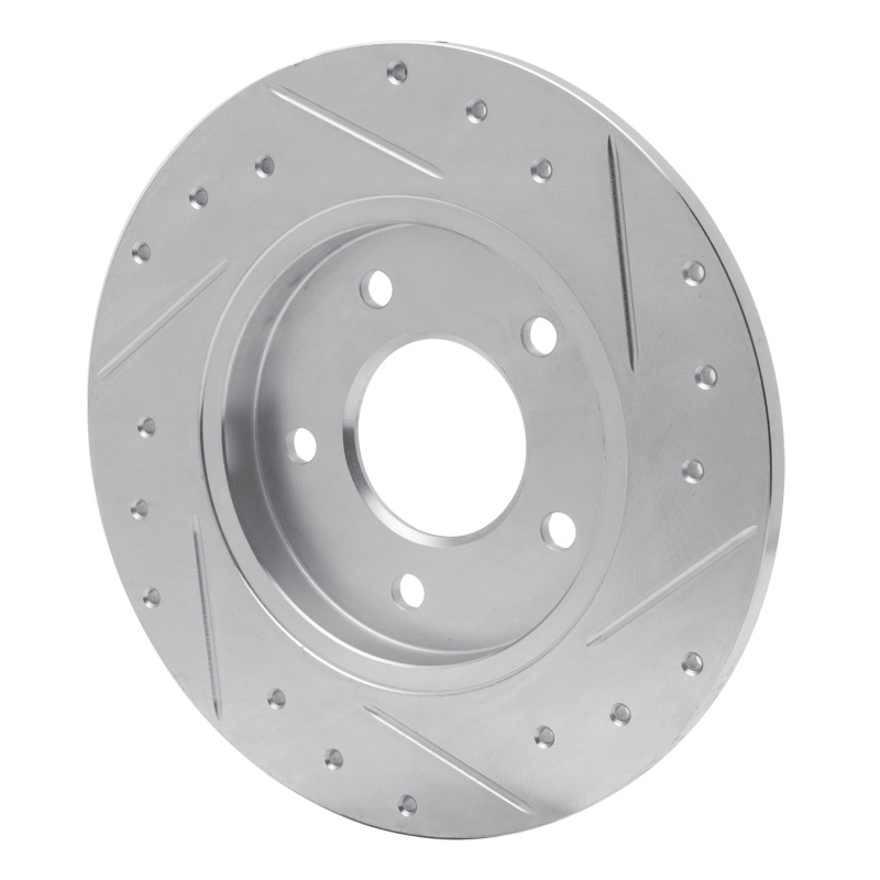 Picture of R1 94-99 Buick Regal Rear Left Drilled & Slotted Silver Brake Rotor