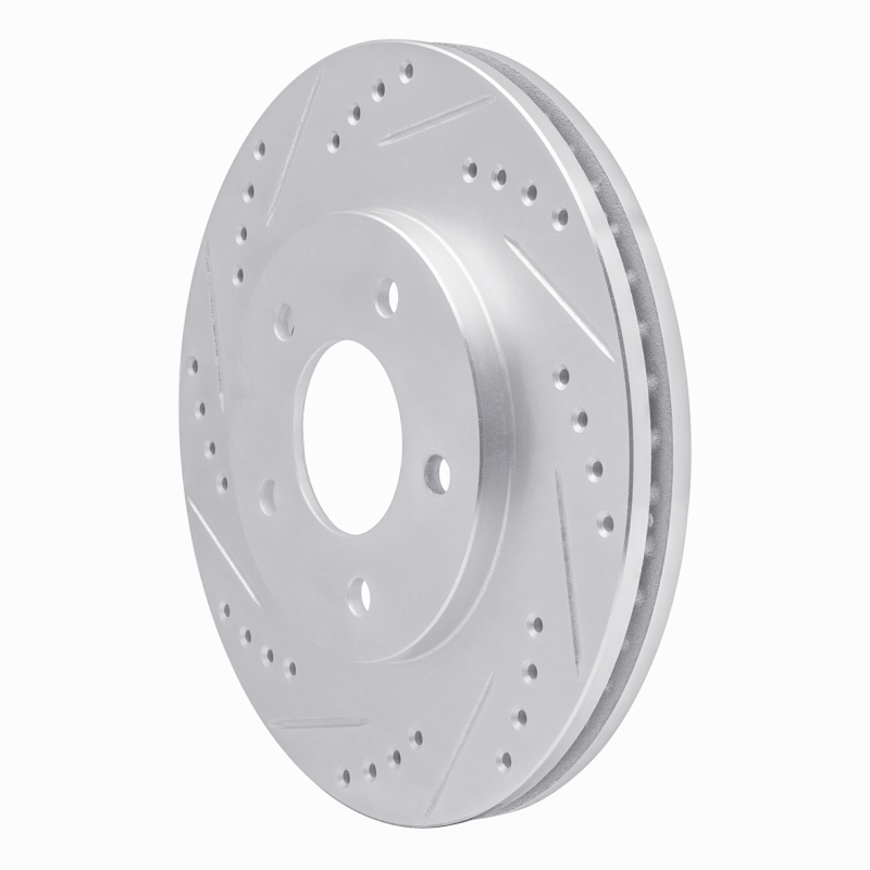 Picture of R1 94-01 Buick Regal Front Left Drilled & Slotted Silver Brake Rotor