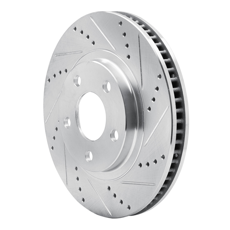 Picture of R1 97-05 Buick Riviera Front Right Drilled & Slotted Silver Brake Rotor