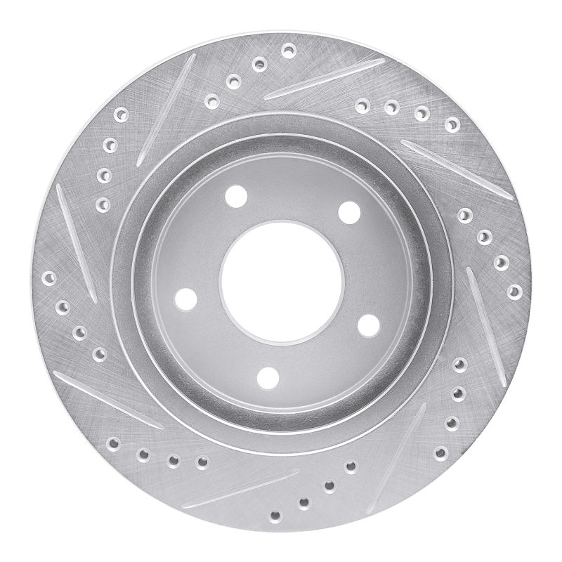 Picture of R1 94-01 Buick Regal Front Right Drilled & Slotted Silver Brake Rotor
