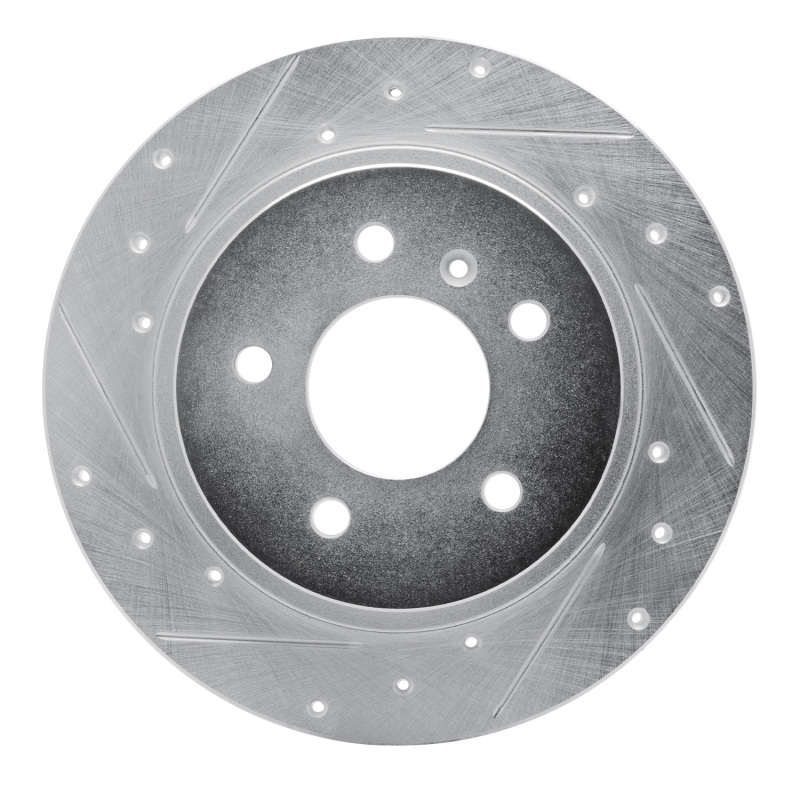 Picture of R1 06-11 Buick Lucerne Rear Left Drilled & Slotted Silver Brake Rotor