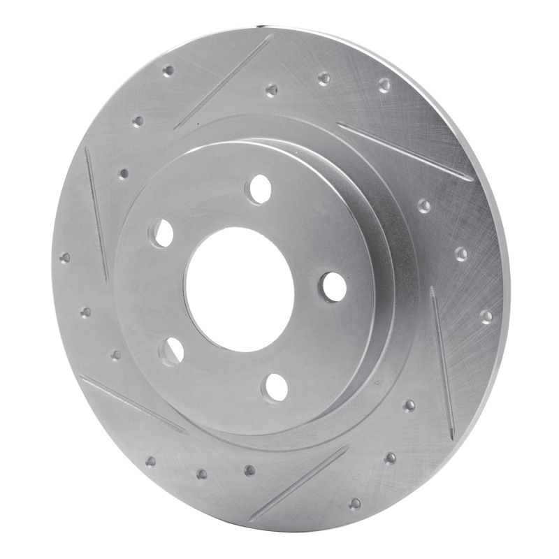 Picture of R1 98-05 Buick Park Avenue Rear Left Drilled & Slotted Silver Brake Rotor