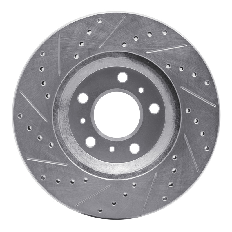 Picture of R1 06-16 Buick Lucerne Front Right Drilled & Slotted Silver Brake Rotor