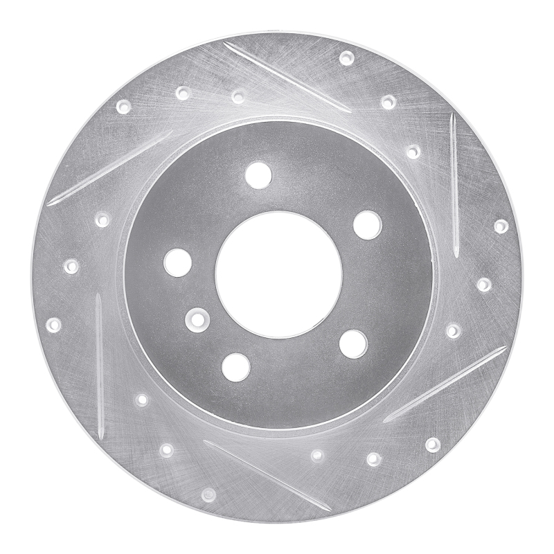 Picture of R1 06-11 Buick Lucerne Rear Right Drilled & Slotted Silver Brake Rotor