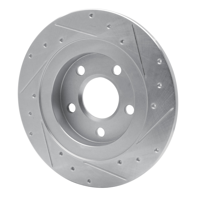 Picture of R1 98-05 Buick Park Avenue Rear Left Drilled & Slotted Silver Brake Rotor