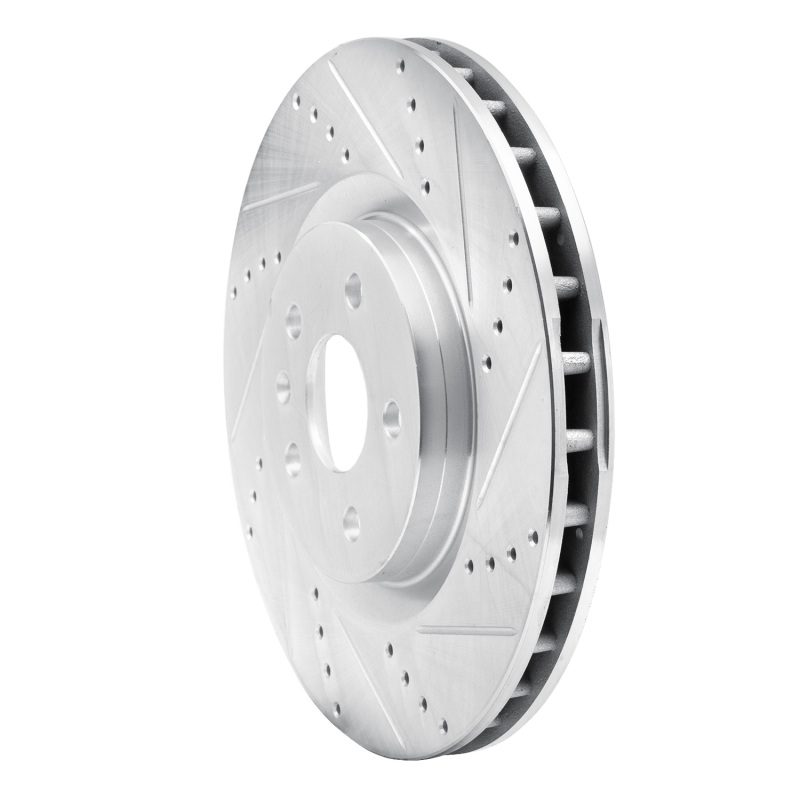 Picture of R1 09-17 Buick Regal Front Right Drilled & Slotted Silver Brake Rotor