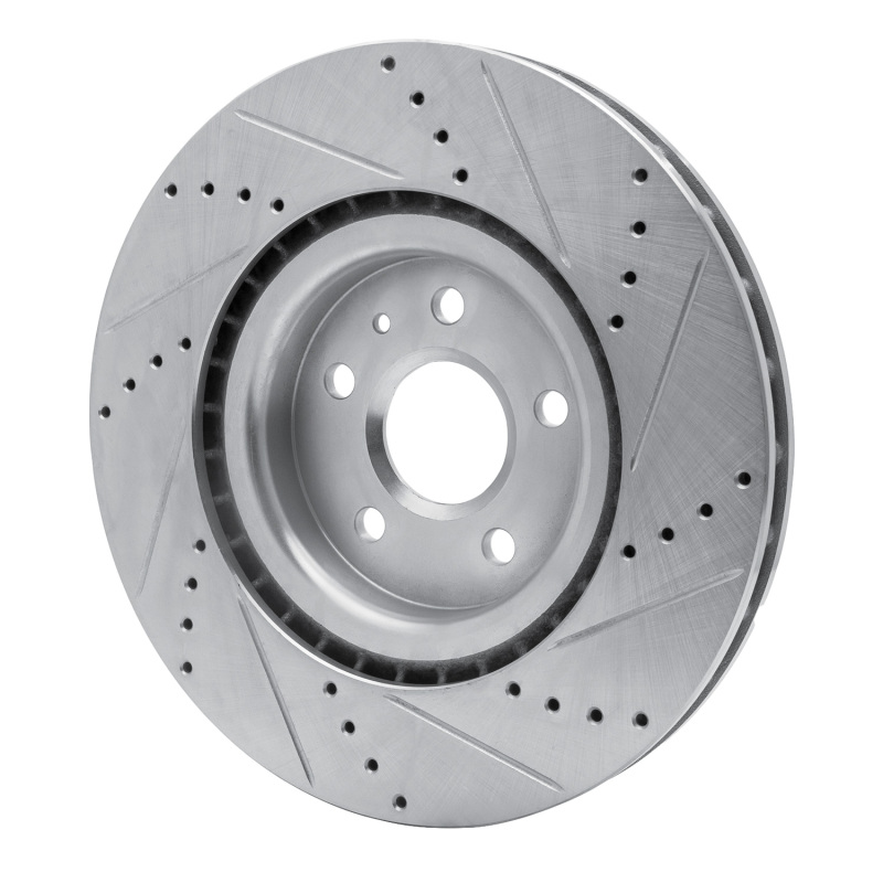 Picture of R1 09-17 Buick Regal Front Left Drilled & Slotted Silver Brake Rotor