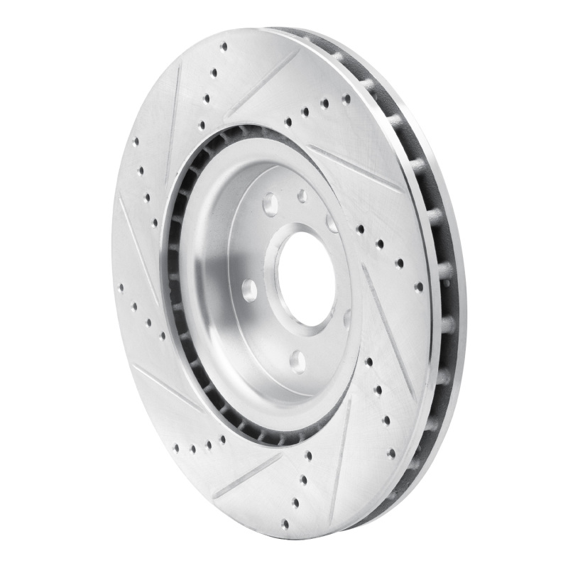 Picture of R1 09-17 Buick Regal Front Right Drilled & Slotted Silver Brake Rotor