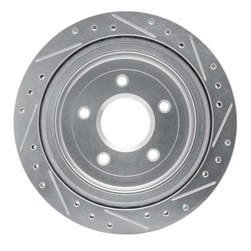 Picture of R1 97-13 Cadillac XLR Rear Left Drilled & Slotted Silver Brake Rotor