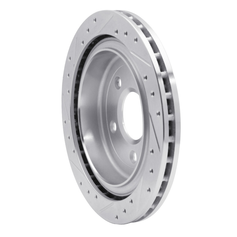 Picture of R1 97-13 Cadillac XLR Rear Right Drilled & Slotted Silver Brake Rotor