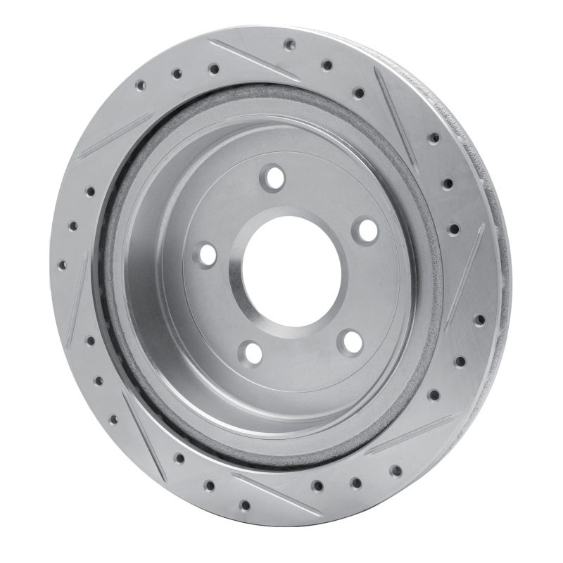 Picture of R1 97-13 Cadillac XLR Rear Left Drilled & Slotted Silver Brake Rotor