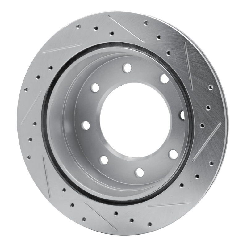 Picture of R1 00-11 Cadillac DTS Rear Left Drilled & Slotted Silver Brake Rotor