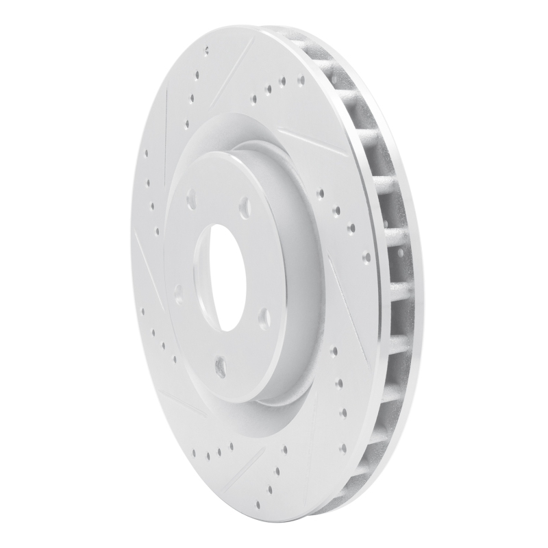 Picture of R1 05-13 Cadillac XLR Front Left Drilled & Slotted Silver Brake Rotor