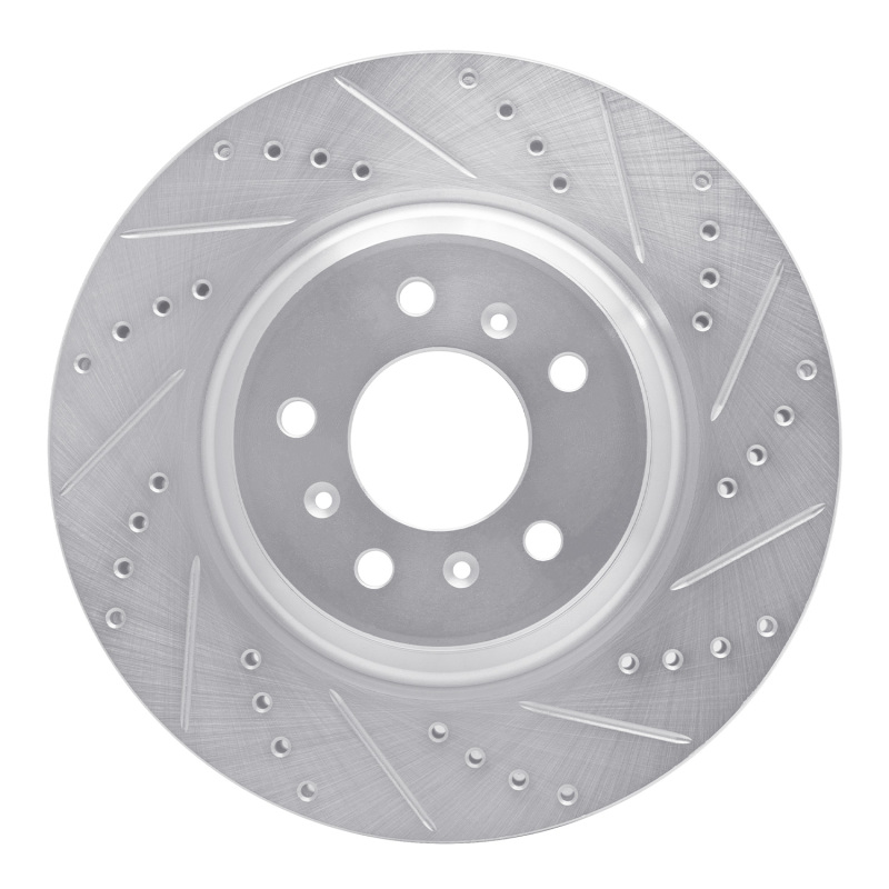 Picture of R1 06-16 Buick Lucerne Front Right Drilled & Slotted Silver Brake Rotor