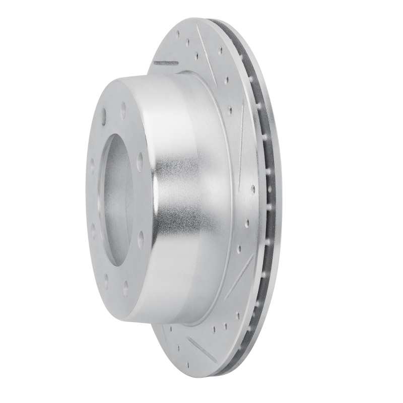 Picture of R1 00-11 Cadillac DTS Rear Right Drilled & Slotted Silver Brake Rotor