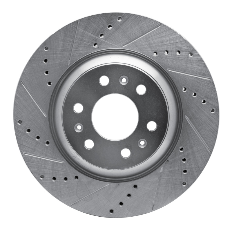 Picture of R1 04-09 Cadillac SRX Front Left Drilled & Slotted Silver Brake Rotor